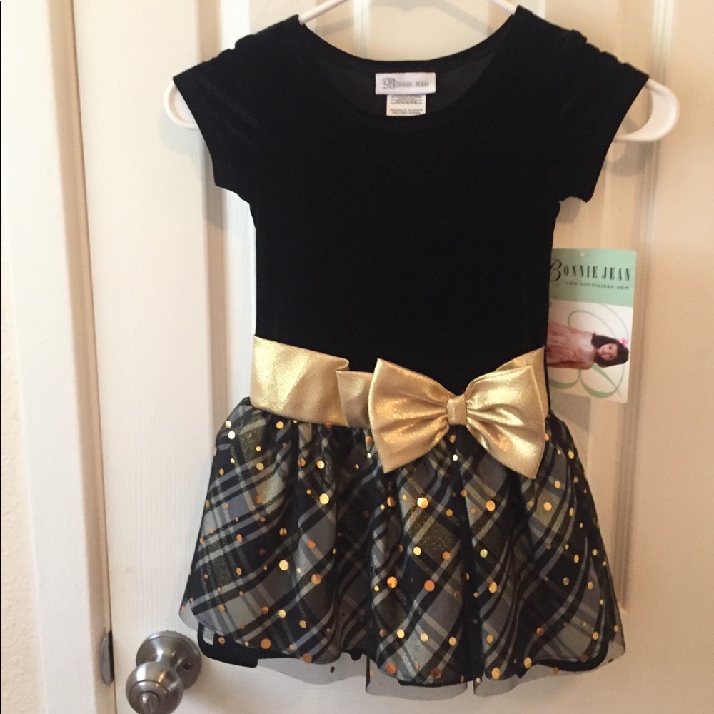 Black and gold dress
